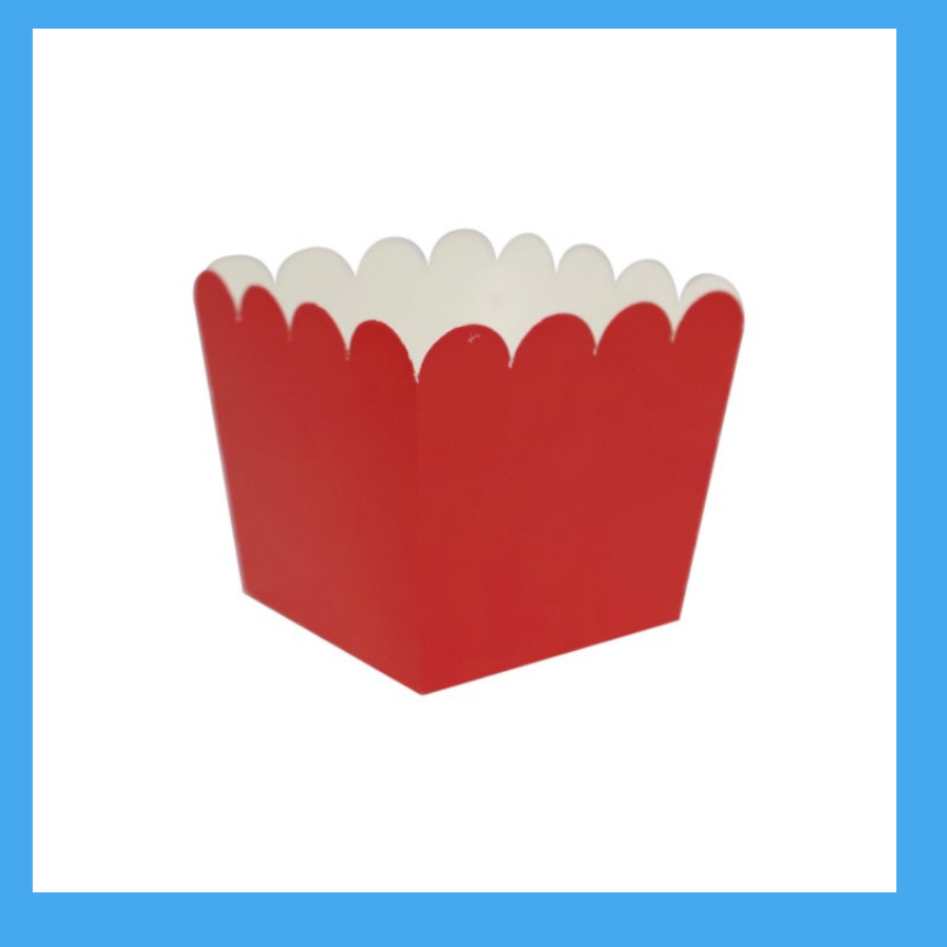 Food Container made with Recyclable Material, Red Color or Black Polkadot